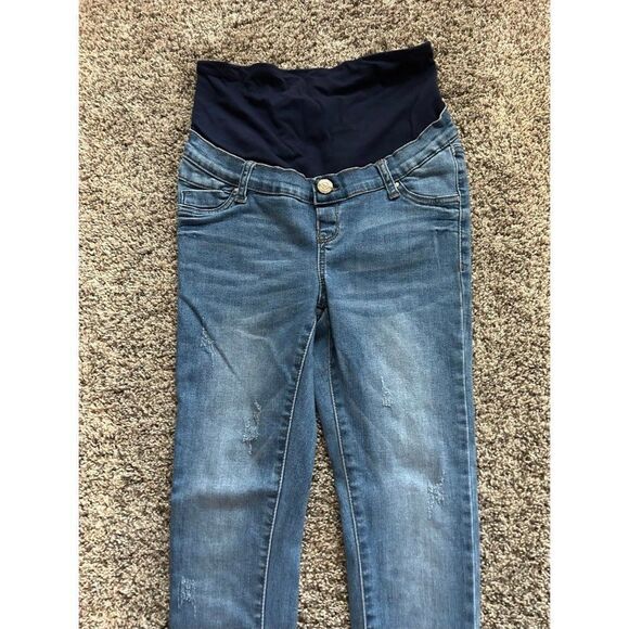 Blue Skinny Maternity Jeans - Picture 3 of 6